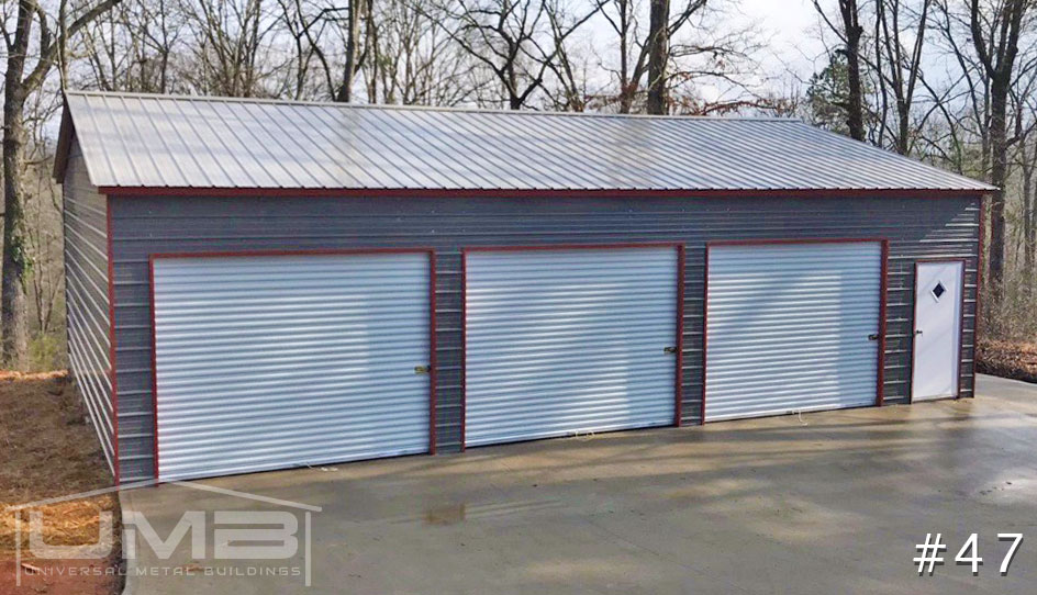 30x40 Side Entry Garage Building - Universal Metal Buildings